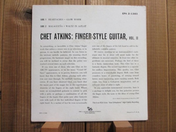 画像2: Chet Atkins / Finger-Style Guitar Vol. II (2)