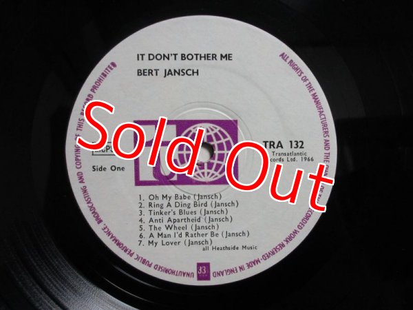 画像3: Bert Jansch / It Don't Bother Me (3)