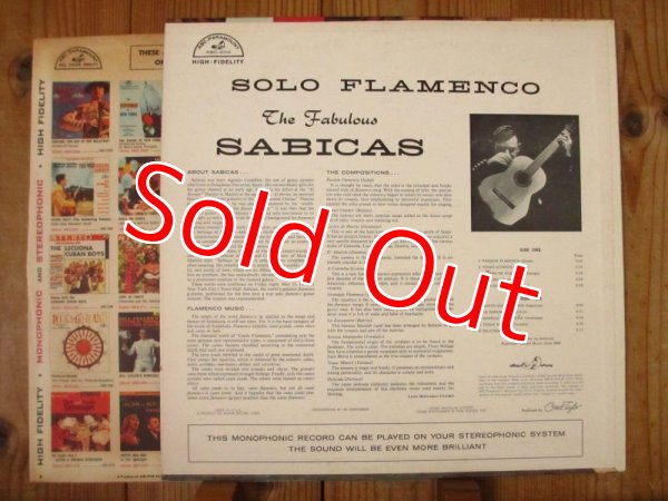 画像2: Sabicas / The Fabulous Sabicas - Solo Flamenco (2)