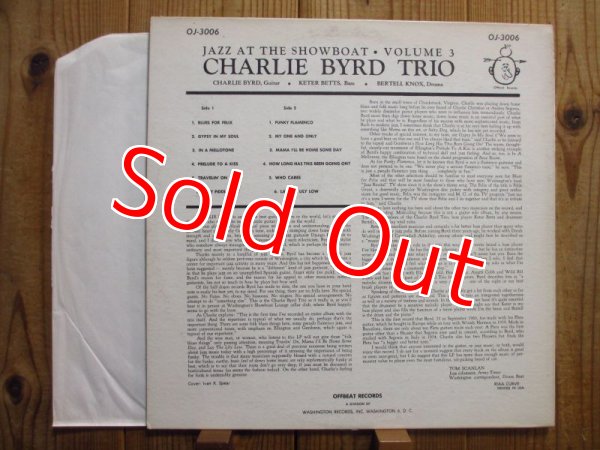 画像2: Charlie Byrd Trio / Jazz At The Showboat Volume 3 (2)