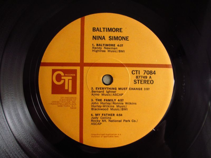 Nina Simone / Baltimore - Guitar Records