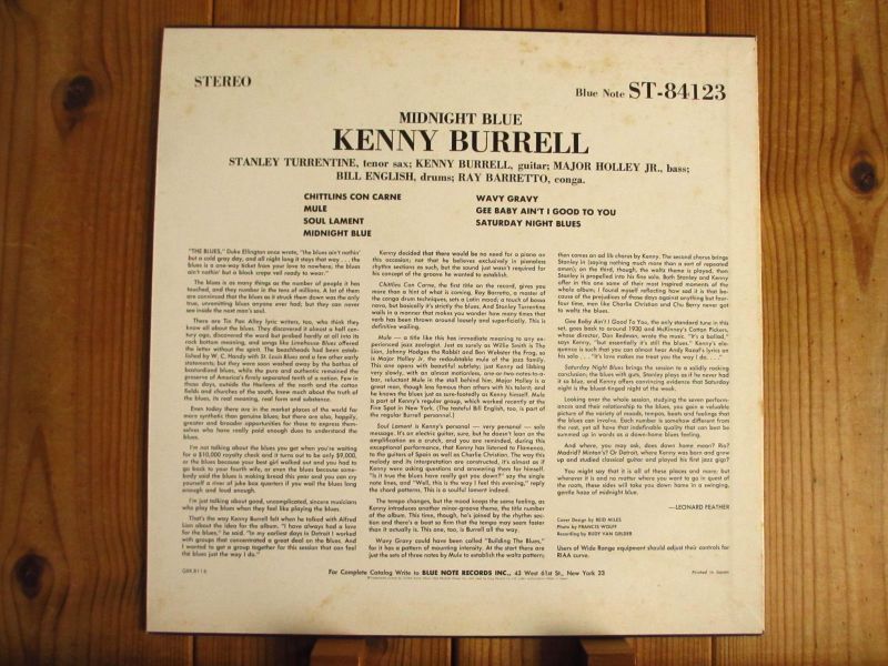 Kenny Burrell / Midnight Blue - Guitar Records