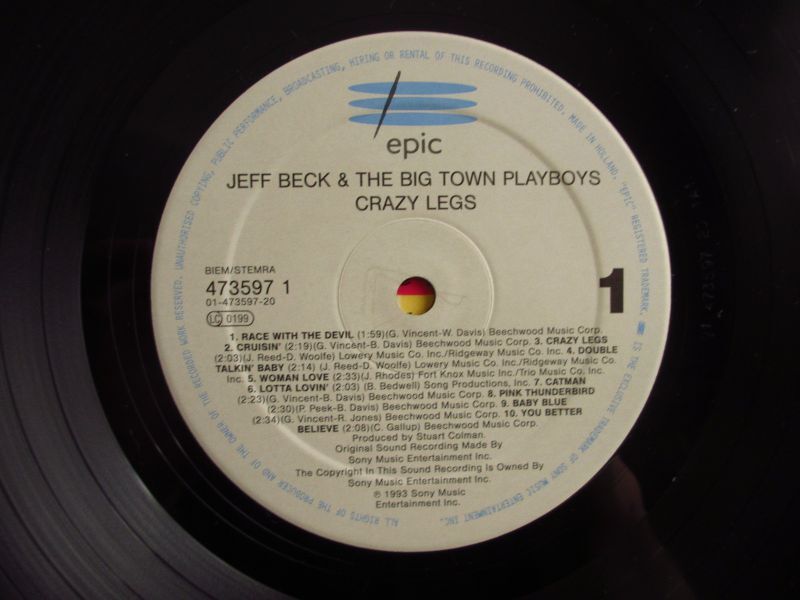 Jeff Beck & The Big Town Playboys / Crazy Legs - Guitar Records