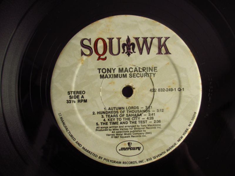 Tony MacAlpine / Maximum Security - Guitar Records