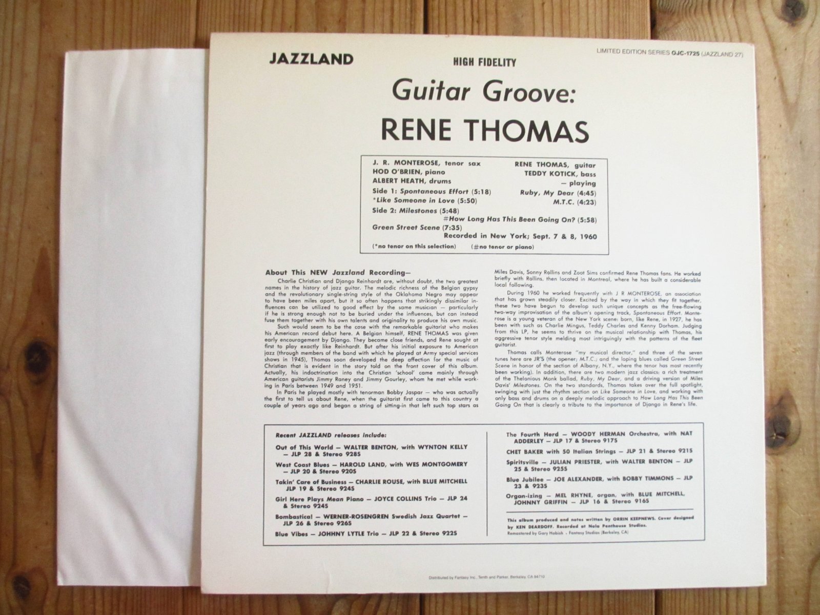 Rene Thomas Quintet / Guitar Groove